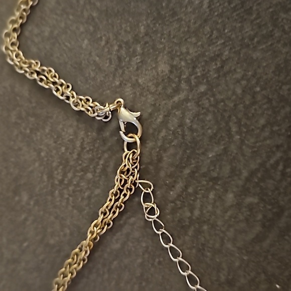 Layered Circle Link Chain Necklace - Picture 5 of 8